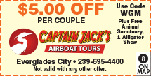 Discount Coupon for Capt. Jack&#39;s Airboat Tours
